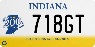 IN license plate 718GT