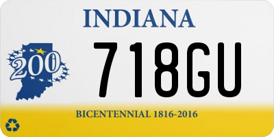 IN license plate 718GU