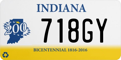IN license plate 718GY