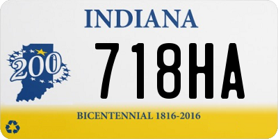 IN license plate 718HA