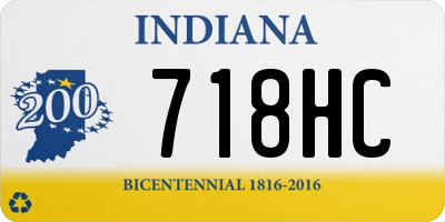 IN license plate 718HC