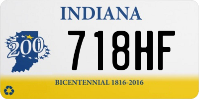 IN license plate 718HF