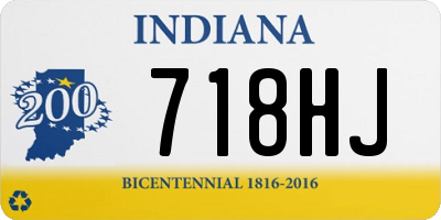 IN license plate 718HJ