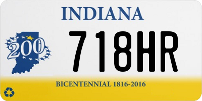 IN license plate 718HR