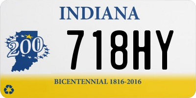 IN license plate 718HY