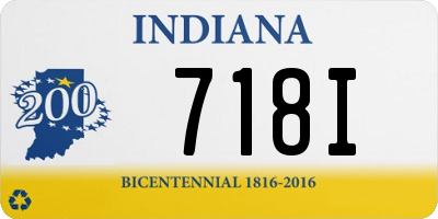 IN license plate 718I