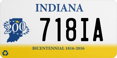 IN license plate 718IA