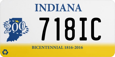 IN license plate 718IC