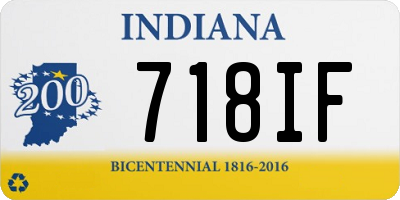 IN license plate 718IF