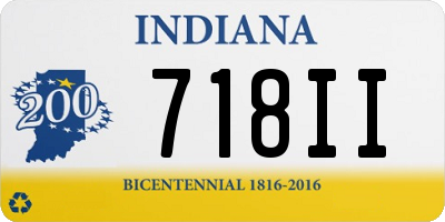 IN license plate 718II