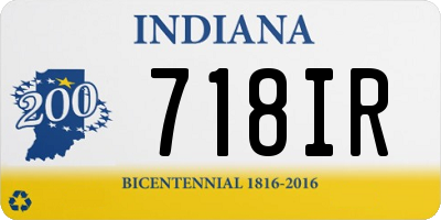 IN license plate 718IR