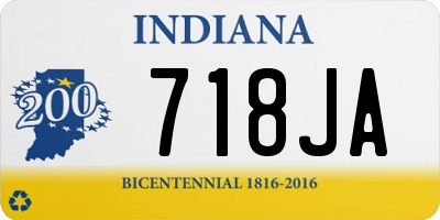 IN license plate 718JA