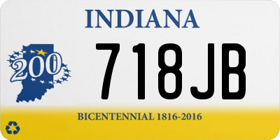IN license plate 718JB