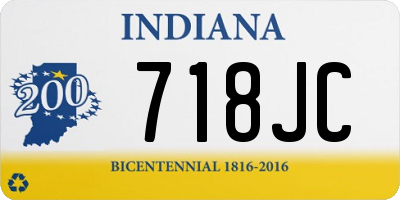 IN license plate 718JC