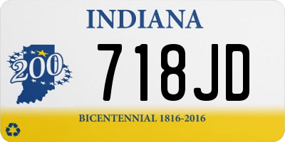 IN license plate 718JD