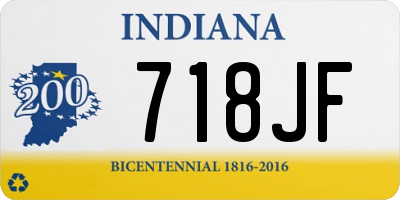 IN license plate 718JF