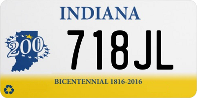 IN license plate 718JL
