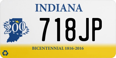 IN license plate 718JP