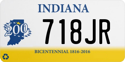 IN license plate 718JR
