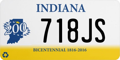 IN license plate 718JS