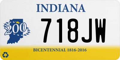 IN license plate 718JW