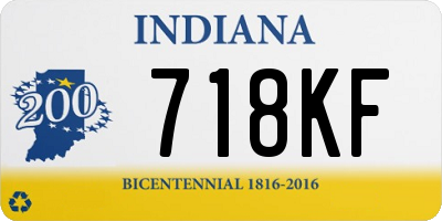 IN license plate 718KF