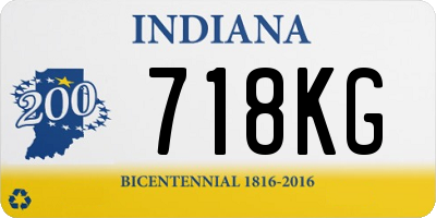 IN license plate 718KG