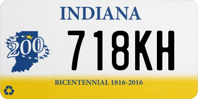 IN license plate 718KH