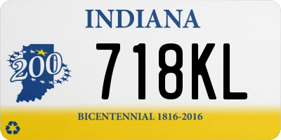 IN license plate 718KL