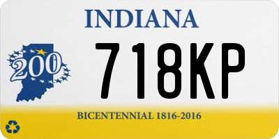 IN license plate 718KP