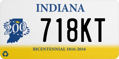 IN license plate 718KT