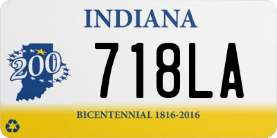 IN license plate 718LA