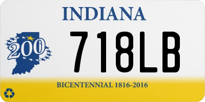IN license plate 718LB