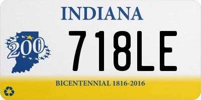 IN license plate 718LE