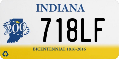 IN license plate 718LF