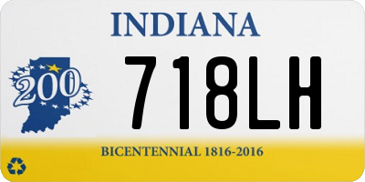 IN license plate 718LH