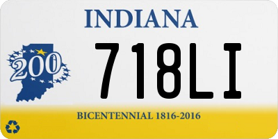 IN license plate 718LI