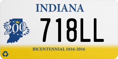 IN license plate 718LL