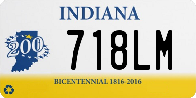 IN license plate 718LM