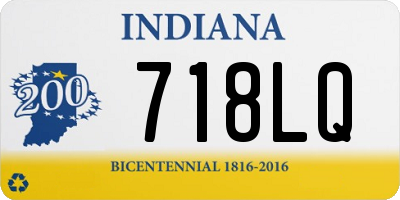 IN license plate 718LQ