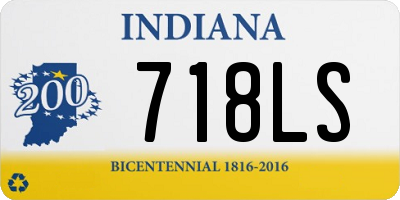 IN license plate 718LS