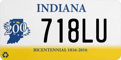 IN license plate 718LU