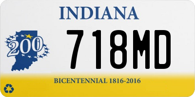 IN license plate 718MD