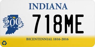 IN license plate 718ME