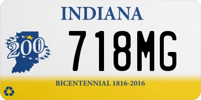 IN license plate 718MG