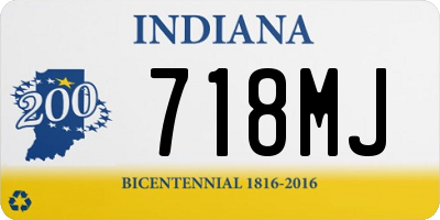 IN license plate 718MJ
