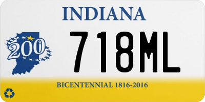 IN license plate 718ML