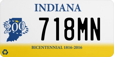 IN license plate 718MN