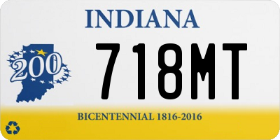 IN license plate 718MT