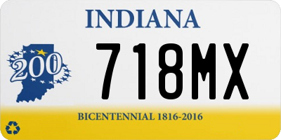 IN license plate 718MX